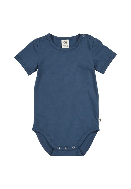 Müsli by Green Cotton Kurzarmbody uni dunkelblau 74