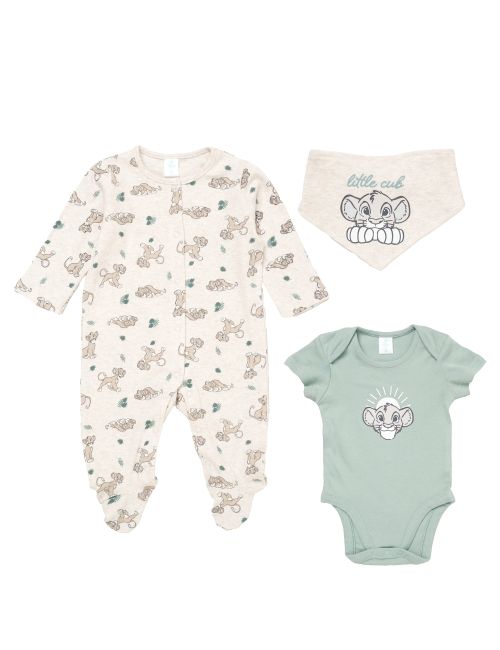 Disney 3 pièces Ensemble Le Roi Lion Feuilles Beige
