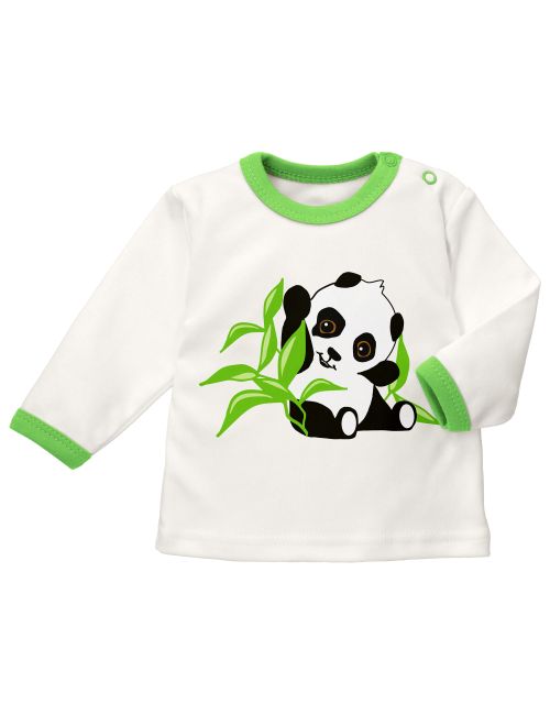 Baby Sweets Langarmshirt Happy Panda grün 68 (3-6 Monate)