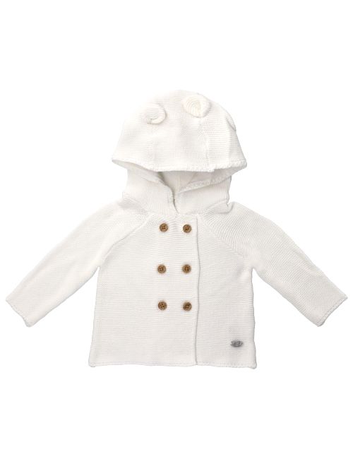 Rock A Bye Baby Boutique Strickjacke Strick Kapuze weiß 56/62 (0-3 Monate)