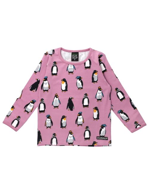 Villervalla Langarmshirt Pinguin rosa