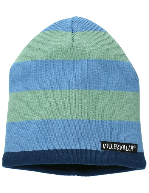 Villervalla Beanie Mütze Streifen grün 50/52