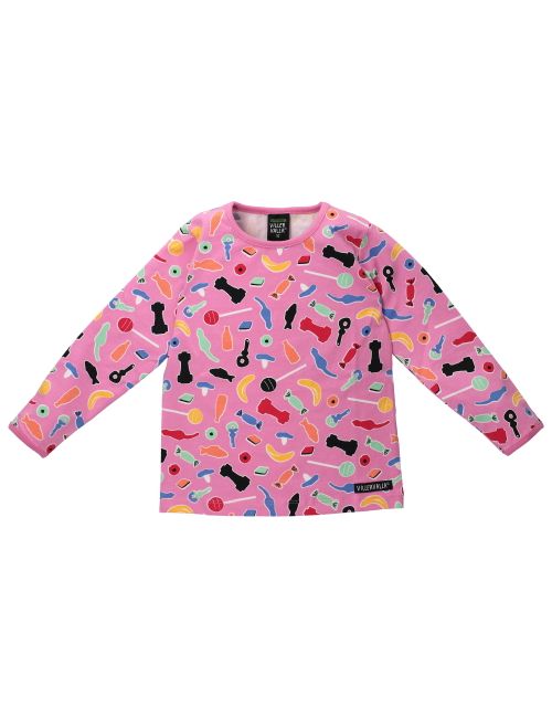 Villervalla Langarmshirt Süßigkeiten rosa 122 (6-7 Jahre)