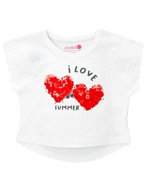 VENERE Shirt I Love Summer weiß 110 (4-5 Jahre)