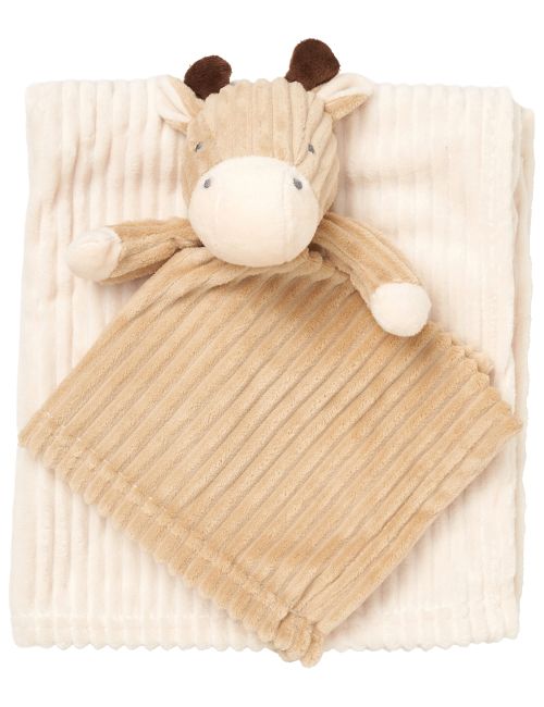 Snuggle Tots 2 pièces Ensemble Girafe 75x75 cm Beige