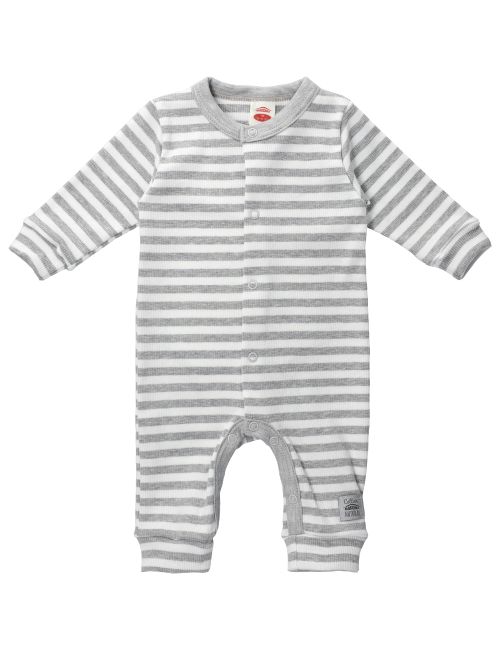 Makoma Strampler Streifen weiß