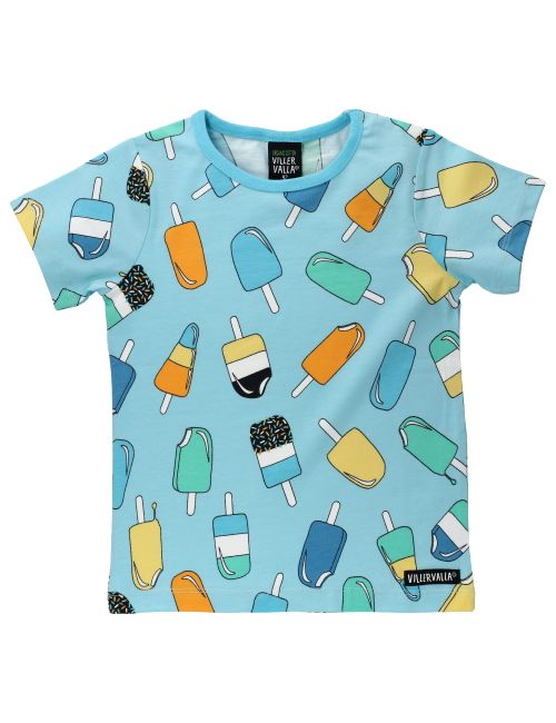 Villervalla T-Shirt Eis blau