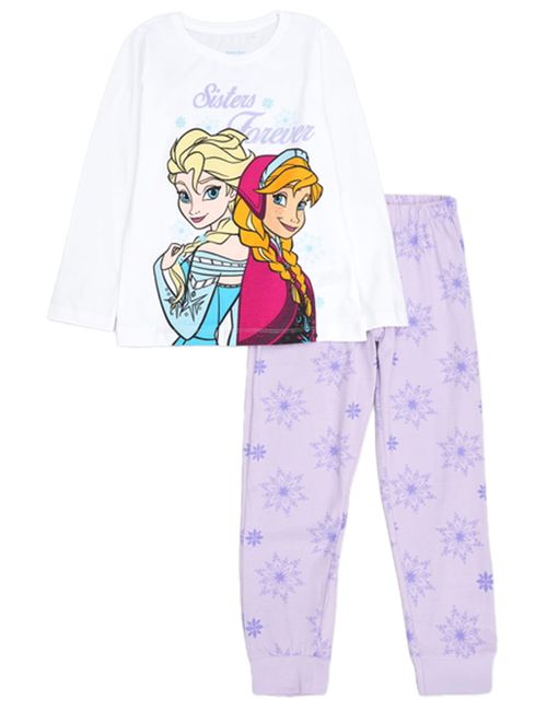 Disney 2 Teile Schlafanzug Frozen weiß/lila 134 (8-9 Jahre)