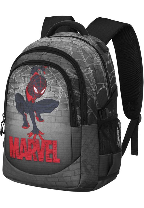 Marvel Spiderman Spin-PLUS Running Rucksack 34x46x21 cm schwarz grau Onesize Kinder
