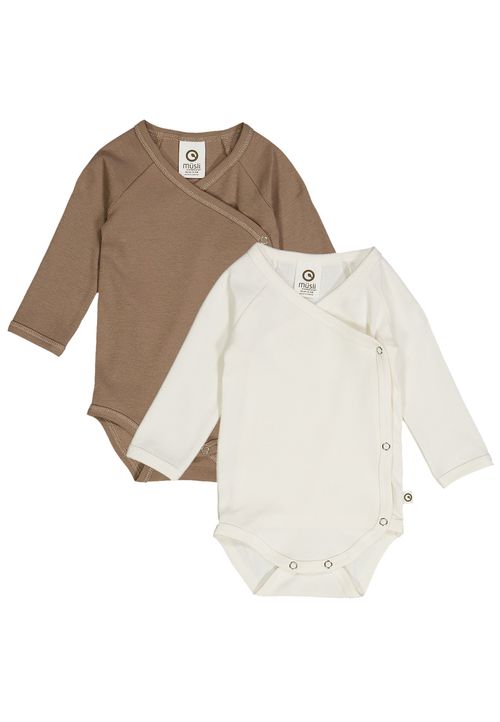 Müsli by Green Cotton Langarmbody Unifarben creme 62
