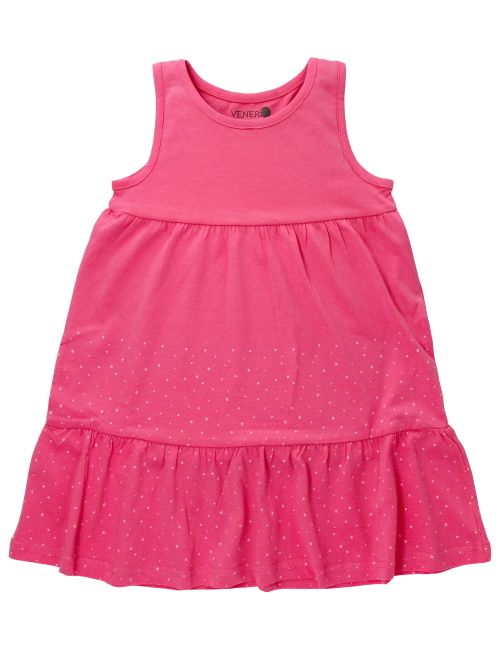 VENERE Kleid Punkte pink