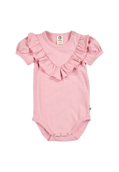 Müsli by Green Cotton Kurzarmbody uni rosa 80