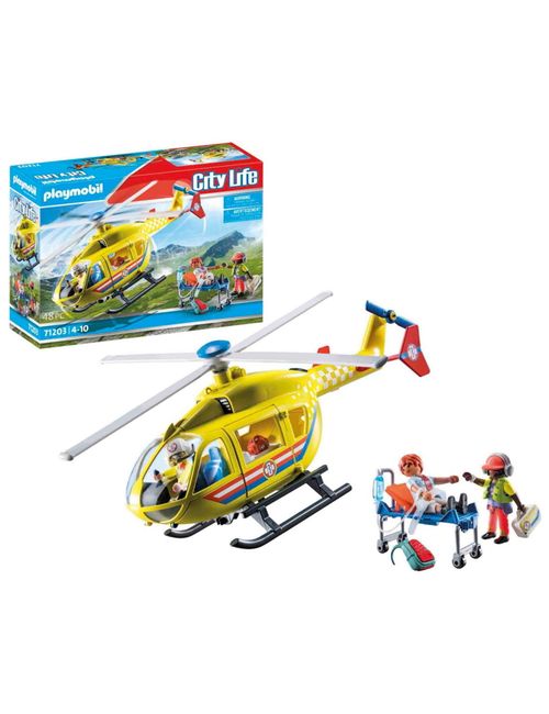 Playmobil 48 Teile PLAYMOBIL® Rettungshelikopter City Life 36x13x16,5 cm 4+ Jahre bunt