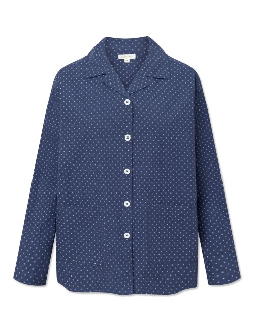 STUDIO FEDER Hemd navy/weiß Small