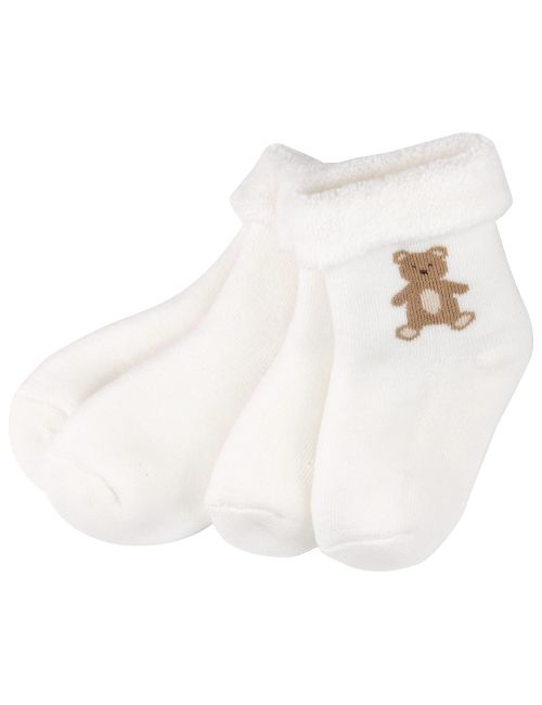 Villervalla 2 pièces Chaussettes Ours Crème