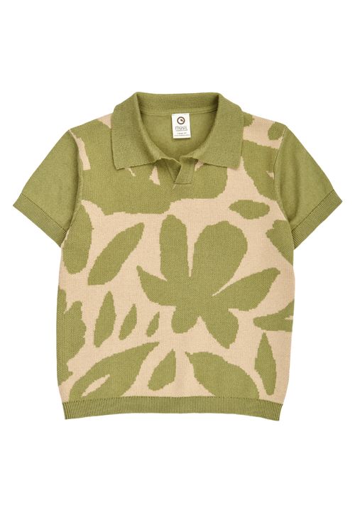 Green Cotton Poloshirt gruen 86