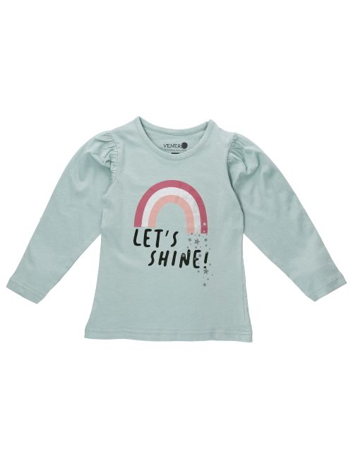 VENERE Langarmshirt Regenbogen mint 98 (2-3 Jahre)