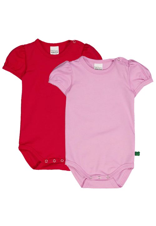 Fred s World by Green Cotton Kurzarmbody Unifarben rot 56