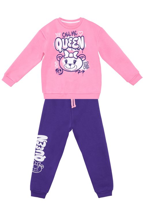 Denokids Queen Bear Tracksuit Mädchen pink 116
