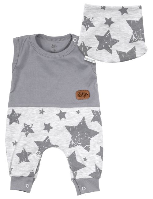 Baby Sweets 2 Teile Set Sterne Sterne dunkelgrau 62 (0-3 Monate)