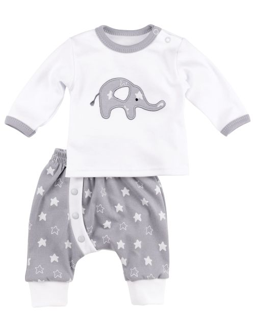 Baby Sweets 2 Teile Set Elefant Little Elephant Sterne weiß 12 Monate (80)