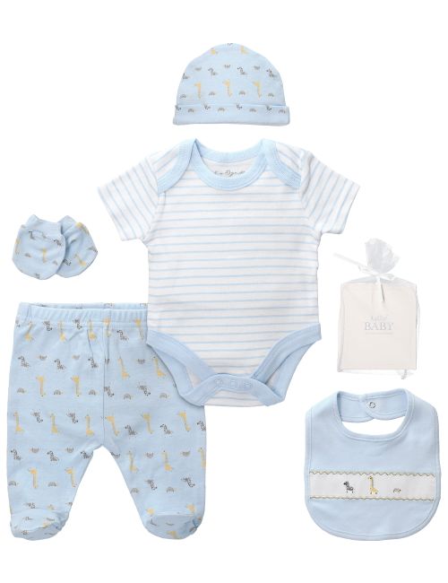 Rock A Bye Baby Boutique 6 Teile Set Schildkröte blau 50/56 (Neugeborene)