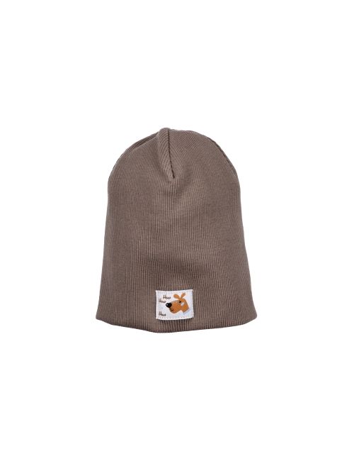 NINI Mütze Hund braun 56 (Neugeborene)