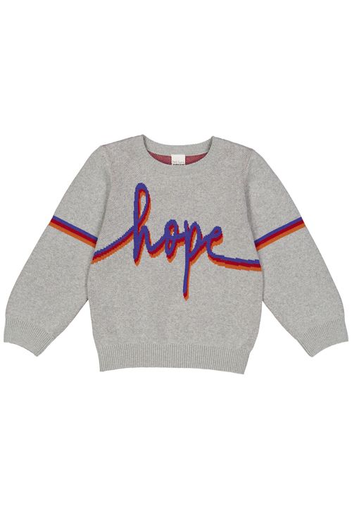 Fred s World by Green Cotton Strickpullover Unifarben grau 104