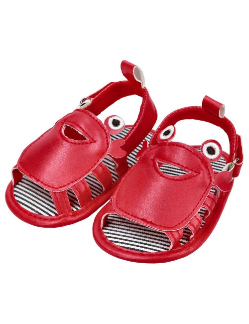 Rock a Bye Sandales Crabe Rayures Rouge 0-6M (62-68 cm)