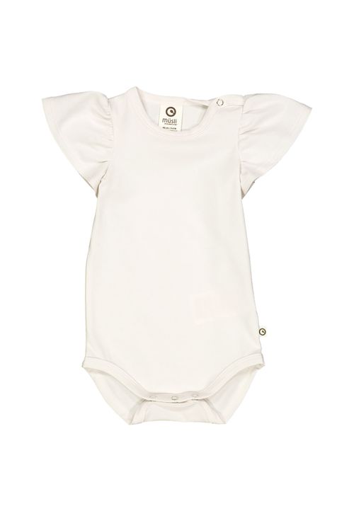 Müsli by Green Cotton Kurzarmbody Unifarben weiß 56