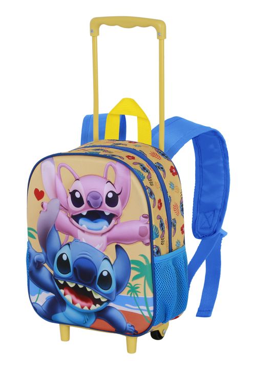 Disney Lilo and Stitch Ocean-Small 3D Backpack with Wheels Rucksack 34x26x13 cm blau Onesize Kinder
