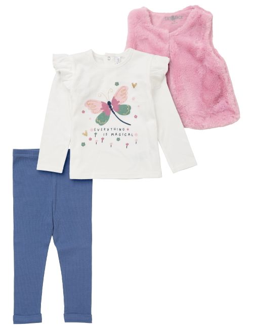 Lily & Jack 3 pièces Ensemble Papillon Volant Blanc