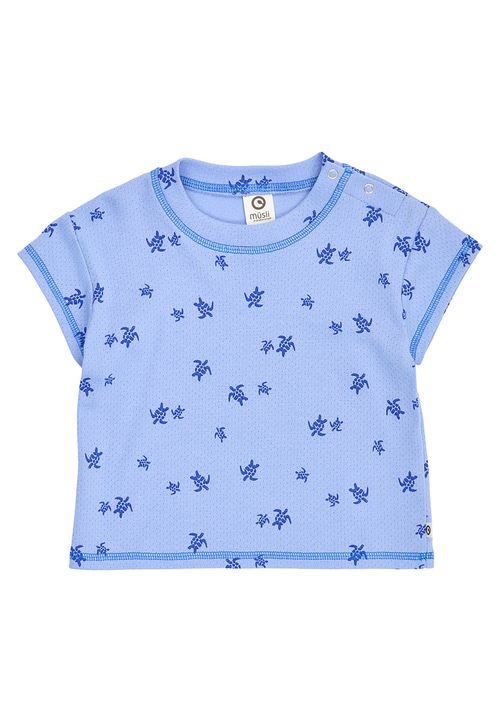 Green Cotton Babyshirt blau 74