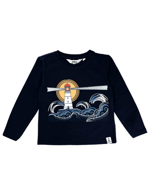 Ebbe Kids Langarmshirt dunkelblau Navy lighthouse 110 (4-5 Jahre)