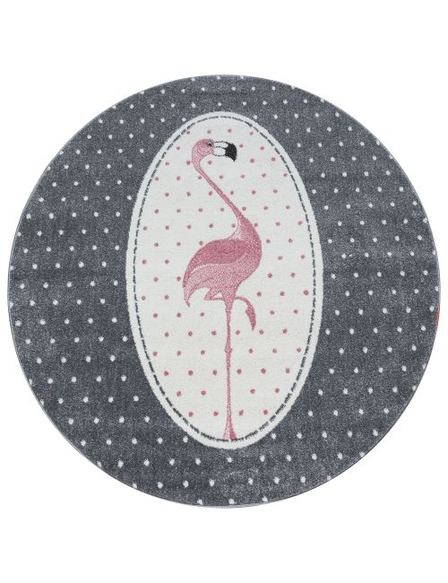Teppich Rund Flamingo grau 120x120