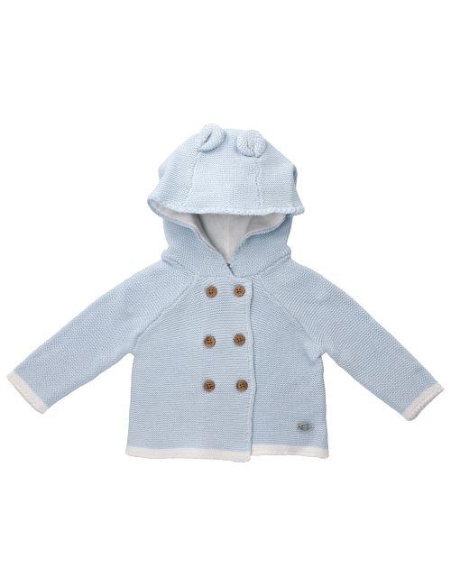 Rock A Bye Baby Boutique Strickjacke Strick Kapuze blau 56/62 (0-3 Monate)