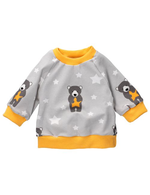 HANDMADE Shirt Sterne Handmade grau 50 (Neugeborene)