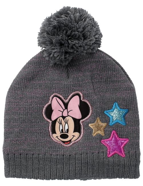 Disney Bonnet d'hiver Minnie Mouse Pompon Gris 46-48cm