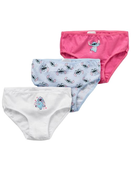 Disney 3 pièces Sous-vêtements Stitch Coeur Bleu