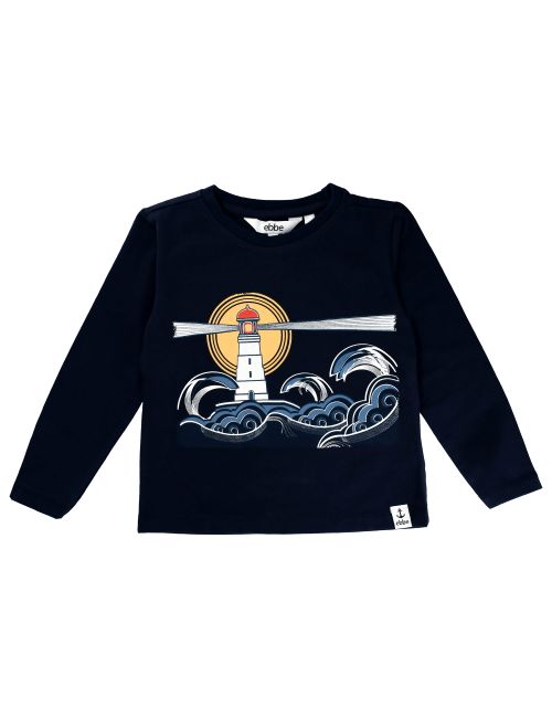 Ebbe Kids Langarmshirt dunkelblau Navy lighthouse 140 (9-10 Jahre)