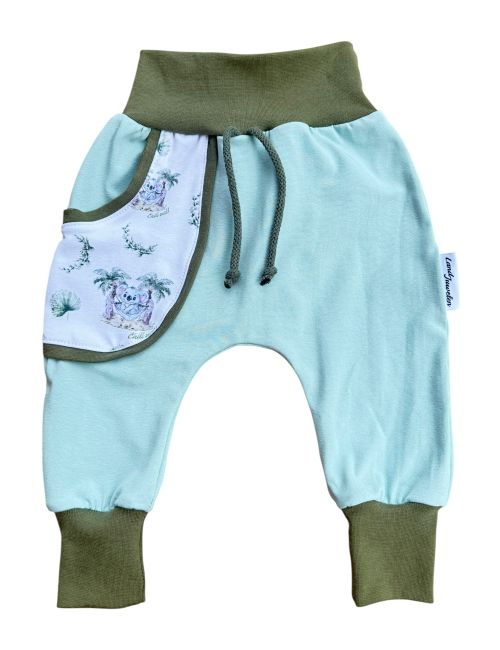 Land-Juwelen Pantalon Koala Fait main Vert menthe 18-24M (92 cm)
