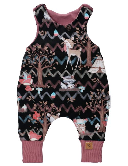 Land-Juwelen Strampler Waldtiere Handmade navy