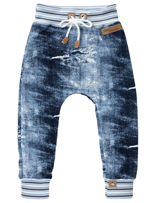 Land-Juwelen Pantalon Rayures Fait main Bleu 8-9A (134 cm)