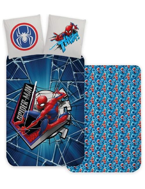 Marvel 2 Teile Bettwäsche Spiderman 135x100 cm blau