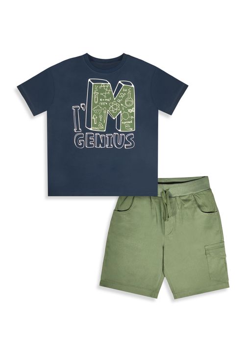 Denokids Set Print blau 140