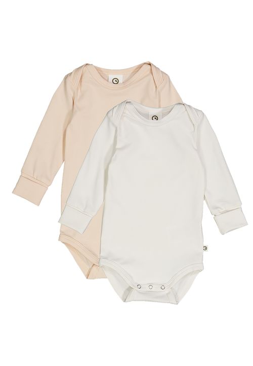 Müsli by Green Cotton Langarmbody Unifarben rosa 62