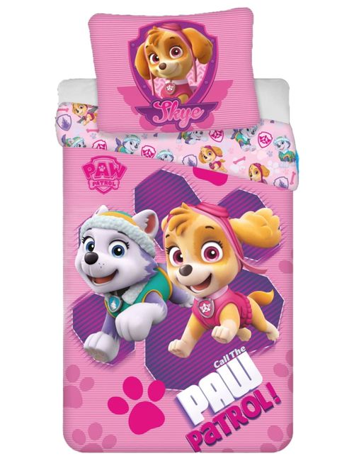 Paw Patrol 2 pièces Linge de lit 135x100 cm Rose