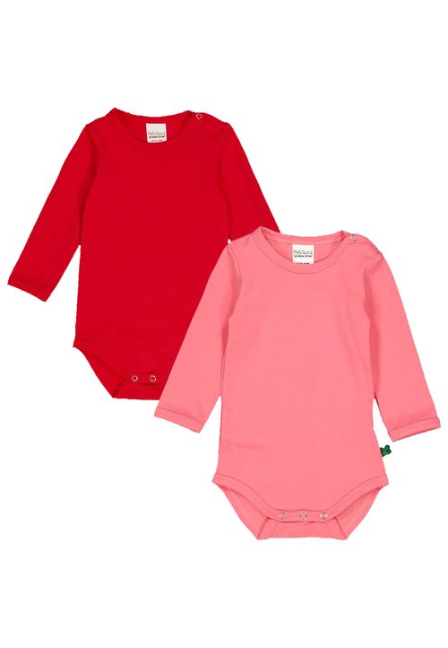 Fred s World by Green Cotton Langarmbody Unifarben rot 56