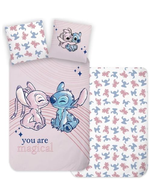 Disney 2 Teile Bettwäsche Lilo & Stitch 135x100 cm weiß
