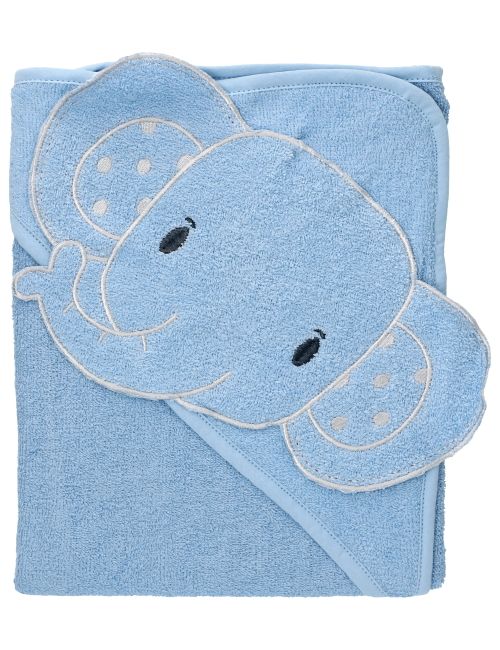 Snuggle Baby Handtuch Kapuze 75x75 cm Elefant blau